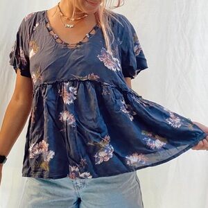 Lucky Brand Babydoll Top, Size M